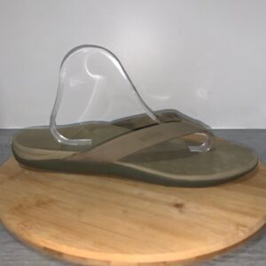 Vionic 44 Wave Unisex Men's 13 Womens 14 Orthotic Flip Flop Sandal Beige Comfort